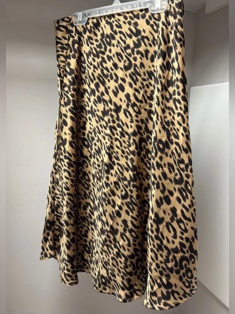 Sienna Sky Leopard Print A-Line Skirt - Tan & Black